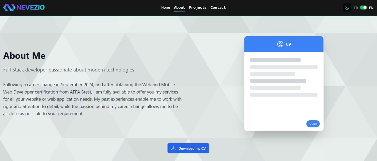 A propos - Langue anglaise