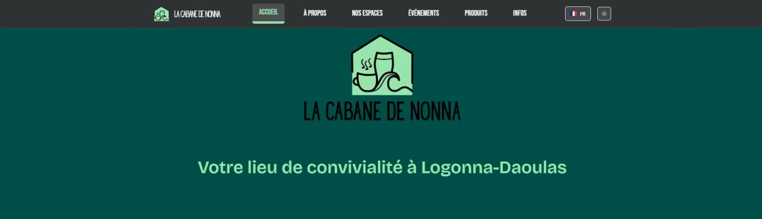 Page d'accueil - Mode sombre